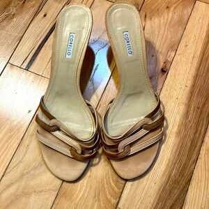 Corrello leather slip on mule sandals